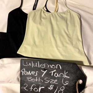 Bundle of 2 Lululemon Power Y Tanks